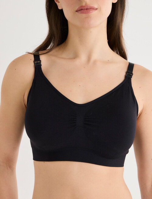 Lyric Maternity Seamfree Bra, Black product photo