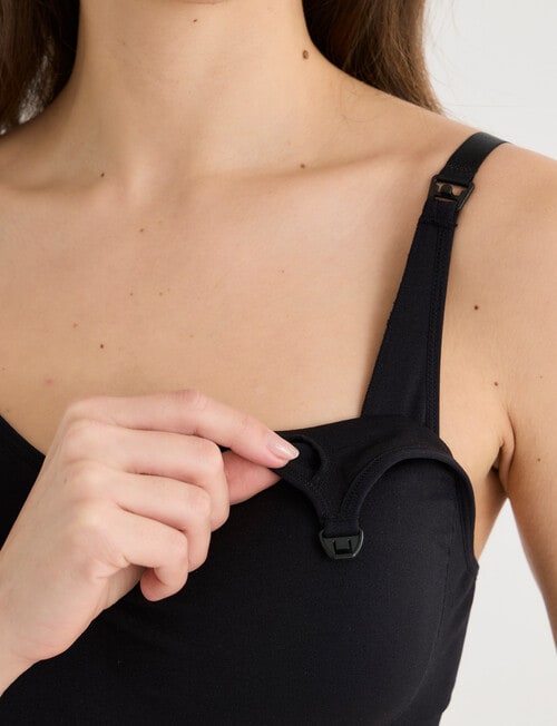 Lyric Maternity Seamfree Bra, Black product photo View 03 L
