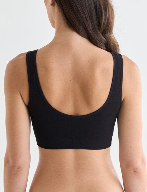 Lyric Seamfree Crop Top With Removable Pads, Black product photo View 02 L