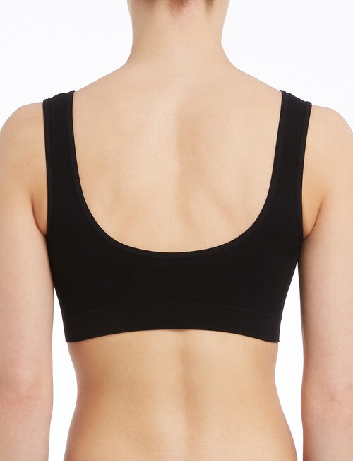 Lyric Seamfree Crop Top with Removable Pads, Black product photo View 02 L