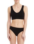 Lyric Seamfree Crop Top with Removable Pads, Black product photo View 03 S