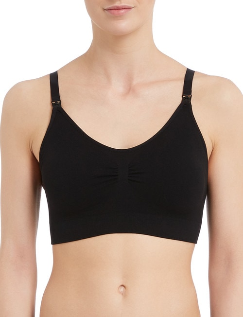 Lyric Maternity Seamfree Bra, Black product photo