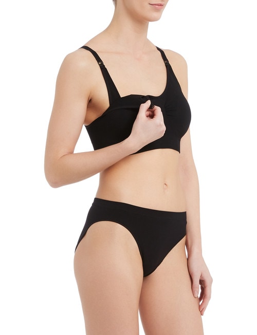 Lyric Maternity Seamfree Bra, Black product photo View 03 L