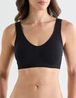 Lyric Seamfree Crop Top With Removable Pads, Black product photo