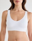 Lyric Seamfree Crop Top, Removable Pads, White product photo