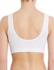 Lyric Seamfree Crop Top with Removable Pads, White product photo View 02 S