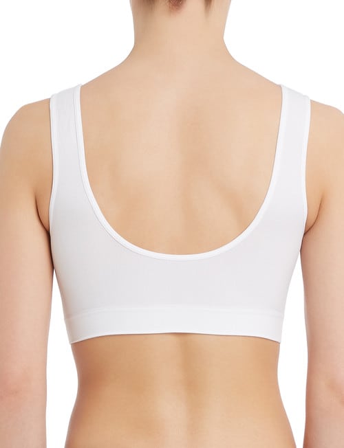 Lyric Seamfree Crop Top with Removable Pads, White product photo View 02 L