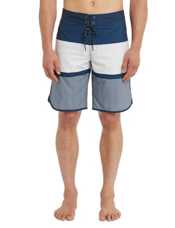 Gasoline Sextant Stripe Board Short, Navy & White product photo