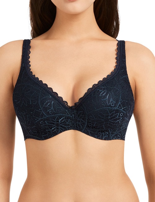 Berlei Barely There Lace T-Shirt Bra, Navy, A-DD product photo