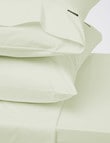 Linen House 357TC Cotton Percale Sheet Set, Sage product photo View 02 S
