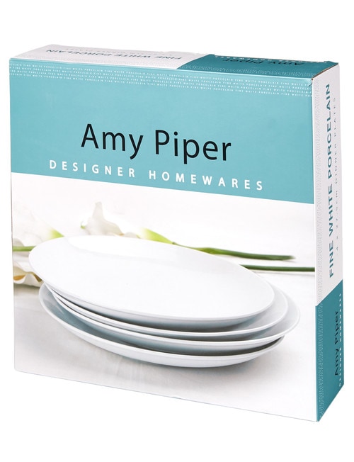 Amy Piper Coupe Dinner Plates, 27cm, Set-of-4 product photo View 03 L