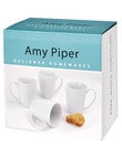 Amy Piper Bullet Shaped Mugs, 370ml, Set-of-4 product photo View 03 S