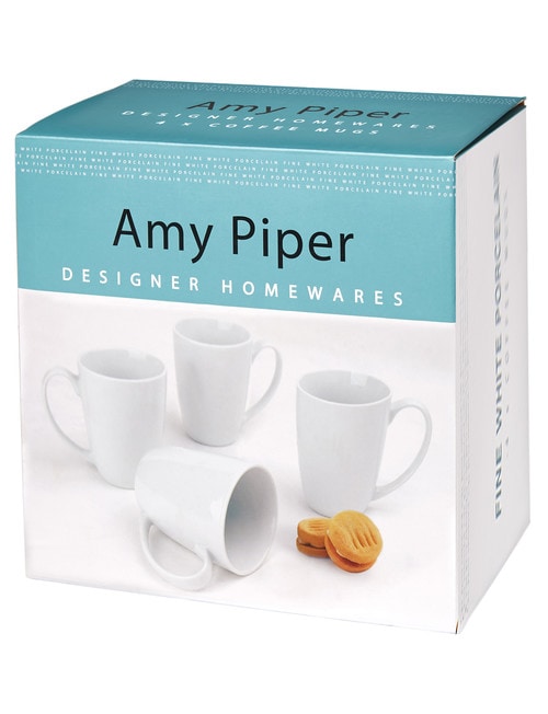 Amy Piper Bullet Shaped Mugs, 370ml, Set-of-4 product photo View 03 L
