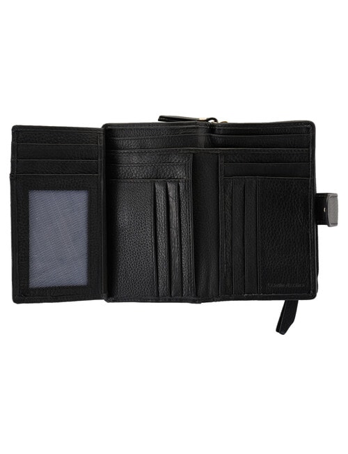 Carte Leather Tab & Dome Wallet, Black product photo View 03 L