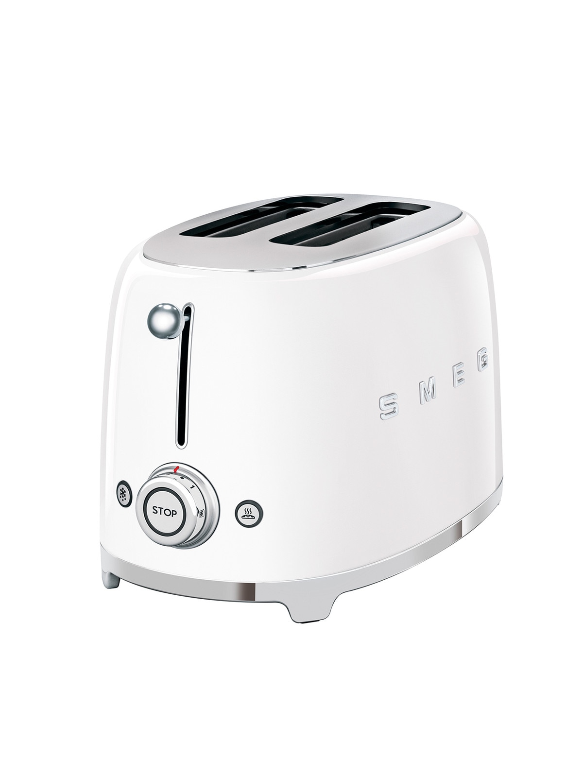Smeg 2 Slice Toaster, White, TSF01 Toasters