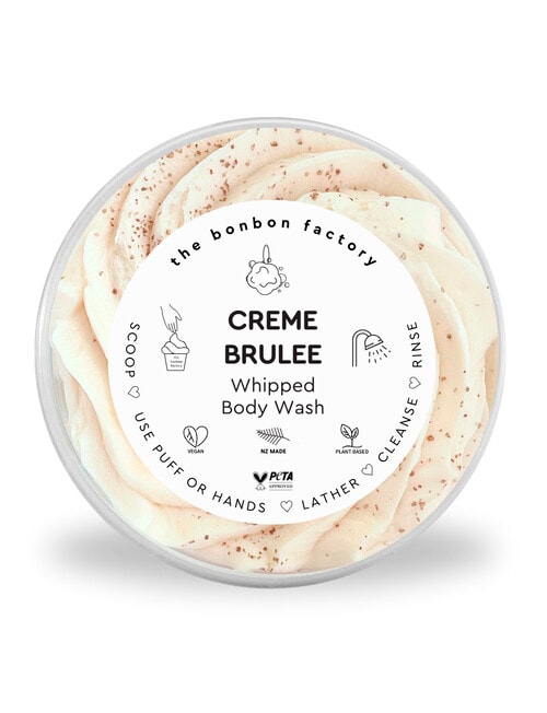 The Bonbon Factory Creme Brulee Body Wash Whip & Scrub, 200ml product photo View 03 L