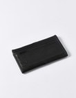 Milano Leather & PU Flap Wallet with Bar, Black product photo View 02 S