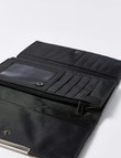 Milano Leather & PU Flap Wallet with Bar, Black product photo View 03 S