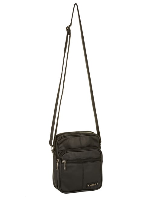 Milano Multi Compartment Shoulder Bag, Black product photo View 02 L