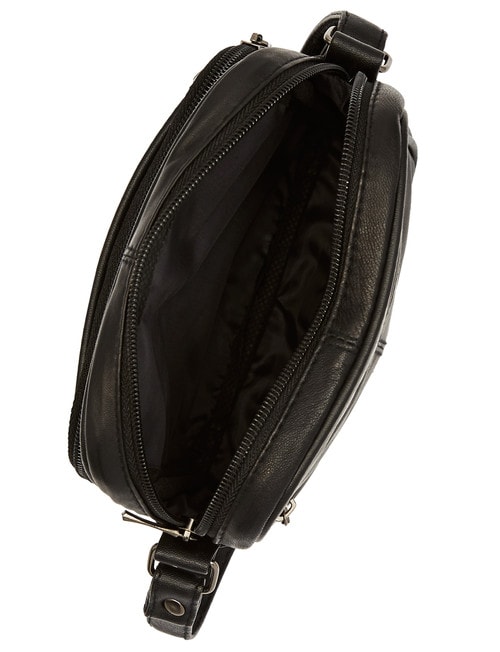 Milano Multi Compartment Shoulder Bag, Black product photo View 04 L