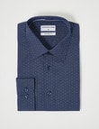 Laidlaw + Leeds Long-Sleeve Dot Print Fashion Shirt, Navy & White product photo