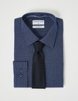 Laidlaw + Leeds Long-Sleeve Dot Print Fashion Shirt, Navy & White product photo View 02 S