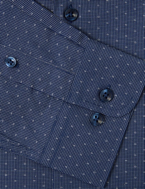 Laidlaw + Leeds Long-Sleeve Dot Print Fashion Shirt, Navy & White product photo View 04 L