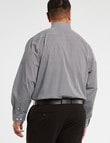 Chisel Formal King Size Long Sleeve Mini Check Shirt, Black product photo View 02 S