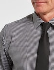 Chisel Formal Long Sleeve Mini Check Shirt, Black product photo View 04 S