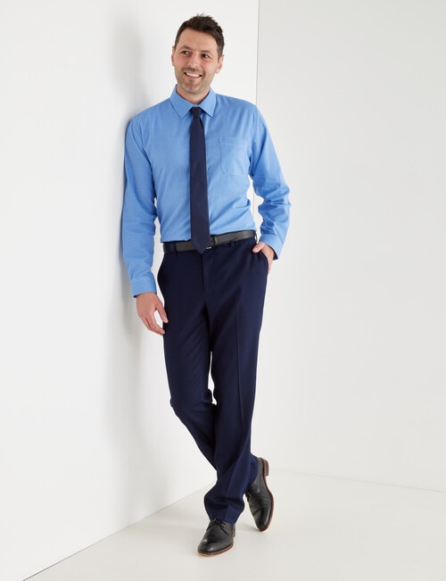 Chisel Formal Textured Long Sleeve Shirt, Light Blue product photo View 03 L