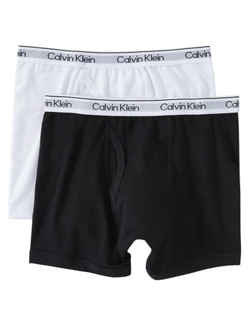 Calvin Klein Trunk, Black/White, 2-Pack - Underwear