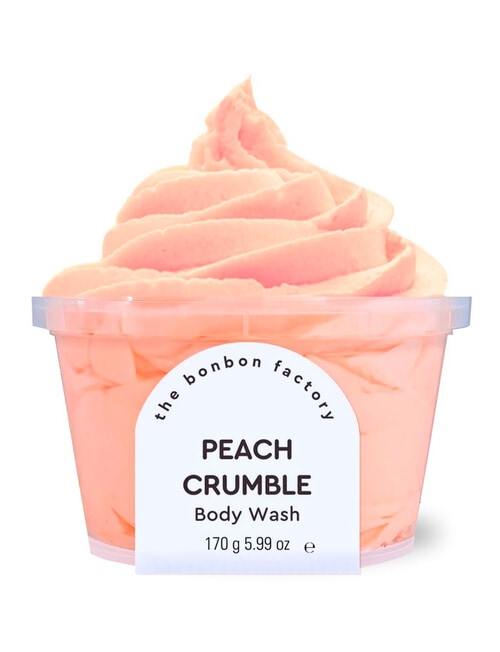 The Bonbon Factory Peach Crumble Whipped Body Wash and Scrub, 200ml product photo