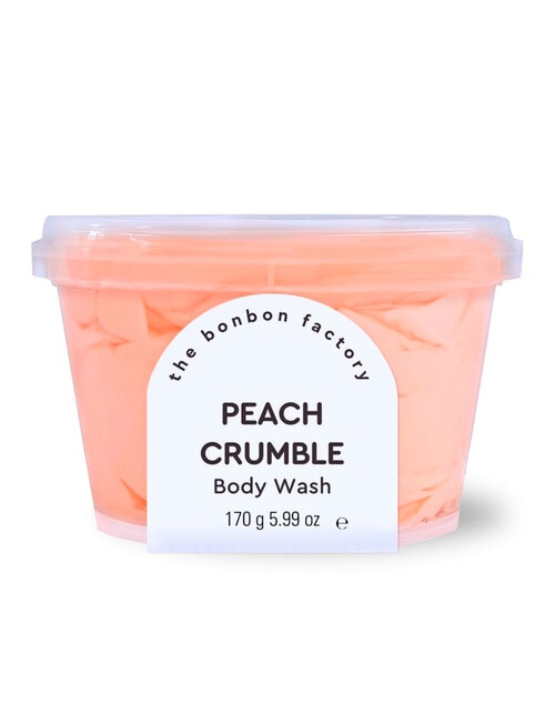 The Bonbon Factory Peach Crumble Whipped Body Wash and Scrub, 200ml product photo View 02 L