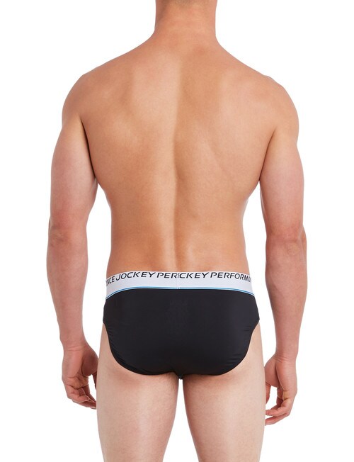Jockey Performance Dry Mesh Brief, Black Mens Red Dot
