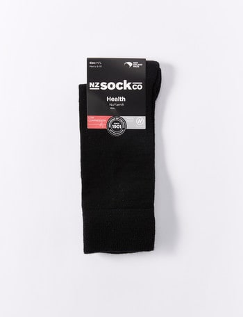NZ Sock Co. Well Being NuYarn Sock, Black product photo