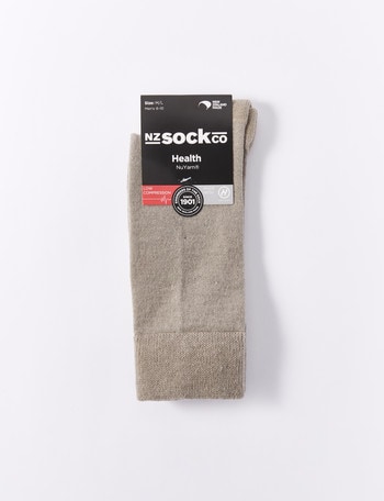 NZ Sock Co. Well Being NuYarn Sock, Beige product photo