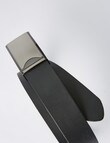 Laidlaw + Leeds Box Buckle Leather Belt, Black product photo View 02 S