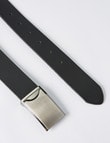 Laidlaw + Leeds Box Buckle Leather Belt, Black product photo View 03 S