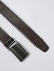 Laidlaw + Leeds Reversible Feather Edge Box Buckle Belt, Black/Brown product photo View 06 S