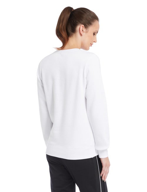 Champion Crew Neck Script Sweatshirt, White product photo View 02 L