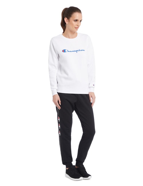 Champion Crew Neck Script Sweatshirt, White product photo View 03 L