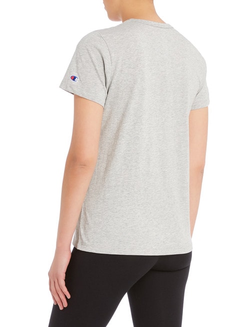 Champion Short-Sleeve Script Tee, Oxford Heather product photo View 02 L