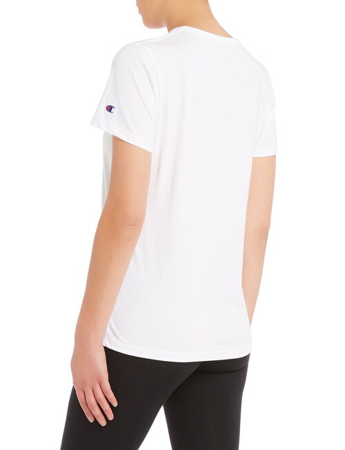 Champion Short-Sleeve Script Tee, White product photo View 02 L