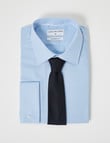 Laidlaw + Leeds Long-Sleeve Jacquard Shirt, French Cuff, Light Blue product photo View 02 S