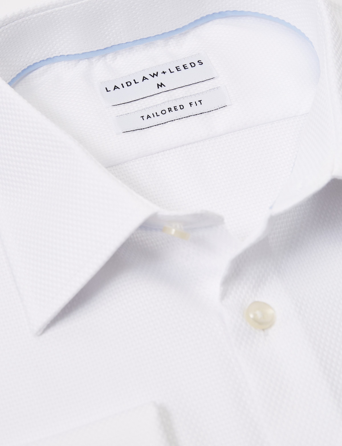 Laidlaw + Leeds Long-Sleeve Jacquard Shirt, French Cuff, White - Formal  Shirts