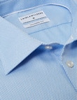Laidlaw + Leeds Long-Sleeve Jacquard Shirt, French Cuff, Light Blue product photo View 03 S