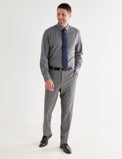 Chisel Textured Long Sleeve Shirt, Black product photo View 03 L