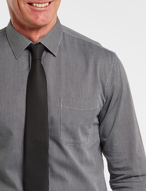 Chisel Textured Long Sleeve Shirt, Black product photo View 05 L