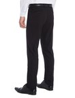 Chisel Formal Flat Front Herringbone Pant, Tailored Fit, Black product photo View 02 S