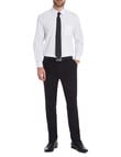 Chisel Formal Flat Front Herringbone Pant, Tailored Fit, Black product photo View 03 S